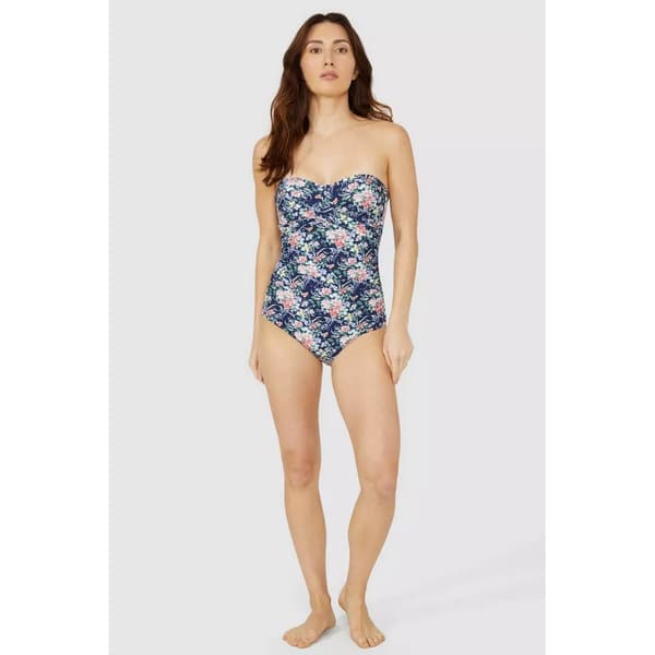 Debenhams Kvinder/damer med blomstret Bandeau et stykke badedragt