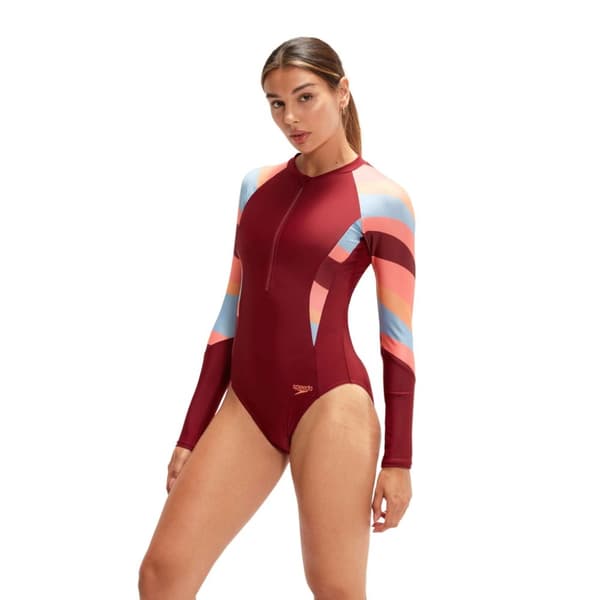 Speedo Womens/Ladies Long-Sleeved One Piece Swimsuit