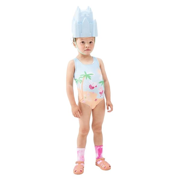 Regatta Girls Beach Peppa Pig One Piece Swimsuit Cool Blue 3-4 Years