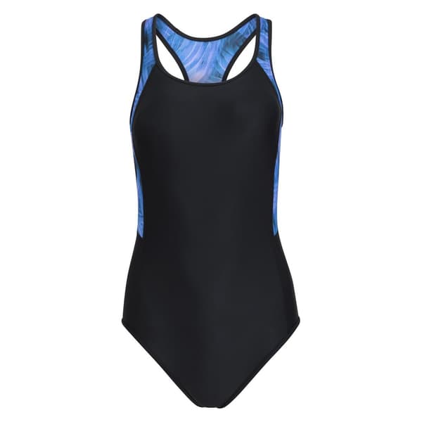 Mountain Warehouse Womens/Ladies Take The Plunge Printed One Piece Swimsuit Purple 14 UK