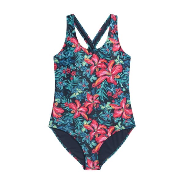 Animal Womens/Ladies Mia Floral Cross Back One Piece Swimsuit Red 14 UK