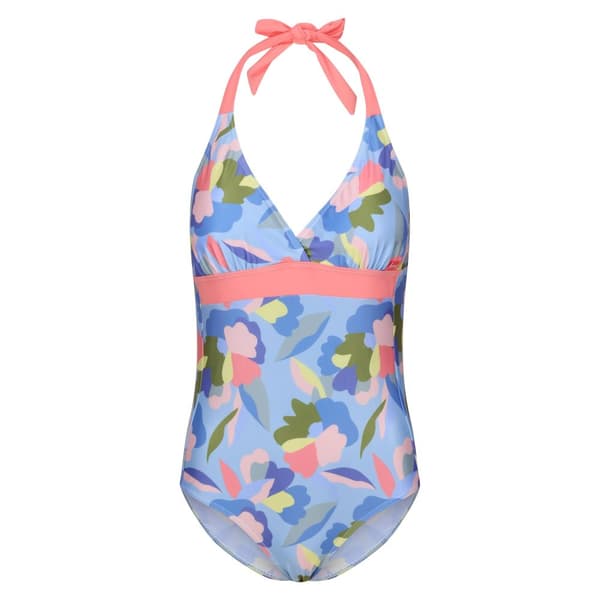 Regatta Dam/Ladies Flavia II Abstrakt blommig baddräkt i ett stycke Blue/Green/Pink 18 UK