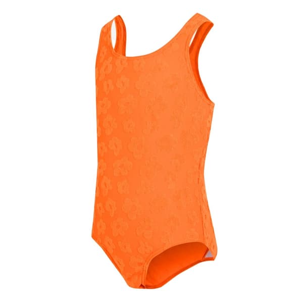 Regatta Girls Katrisse Floral Textured One Piece Swimsuit