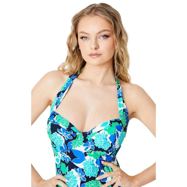 Gorgeous Womens/Ladies Bold Blooms Tummy Control One Piece Swimsuit
