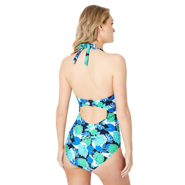 Gorgeous Womens/Ladies Bold Blooms Tummy Control One Piece Swimsuit