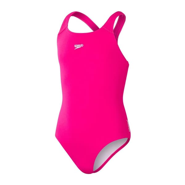 Speedo Girls Medalist Endurance+ One Piece Swimsuit Pink 13-14 Years