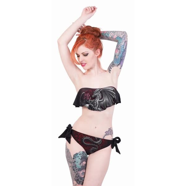 Spiral Direct Womens/Ladies Dragon Rose Swimwear Set