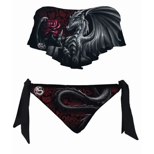 Spiral Direct Womens/Ladies Dragon Rose Swimwear Set