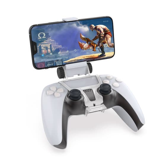iPhone-hållare för PlayStation 5 spelkontroll för Call of Duty, Apple arcade, etc. (passar även för andra smartphones)