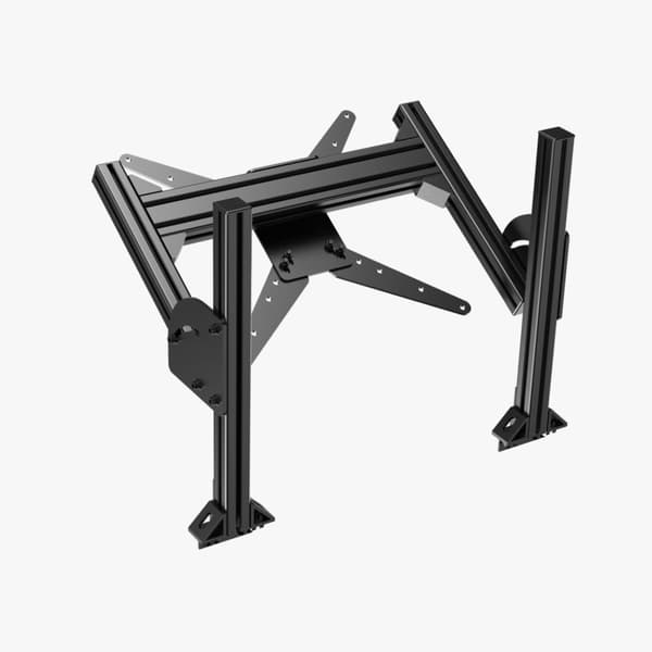 Trak Racer Black Aluminum Quad/Dual Overhead Monitor Stand Add-On with VESA Mount