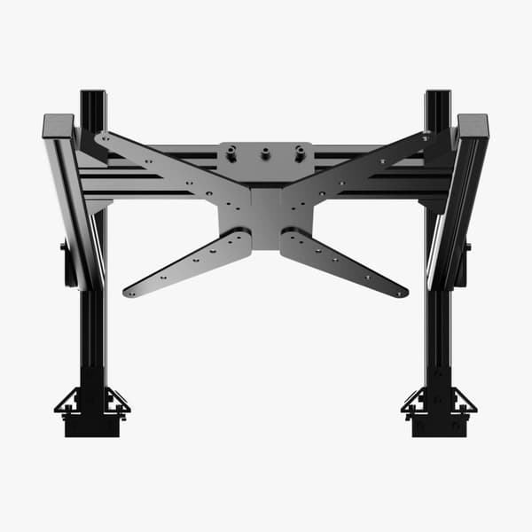 Trak Racer Black Aluminum Quad/Dual Overhead Monitor Stand Add-On with VESA Mount