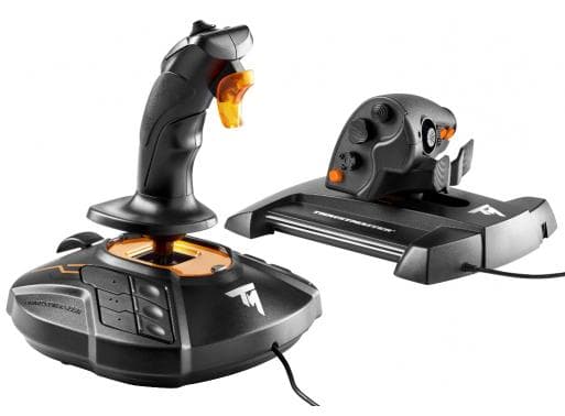 Thrustmaster T.16000M FCS Hotas Joystick Mac, PC Sort, Orange