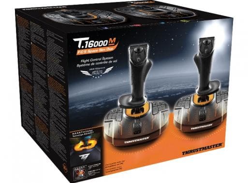 Thrustmaster T.16000M FCS SPACE SIM DUO Joystick PC Sort, Orange