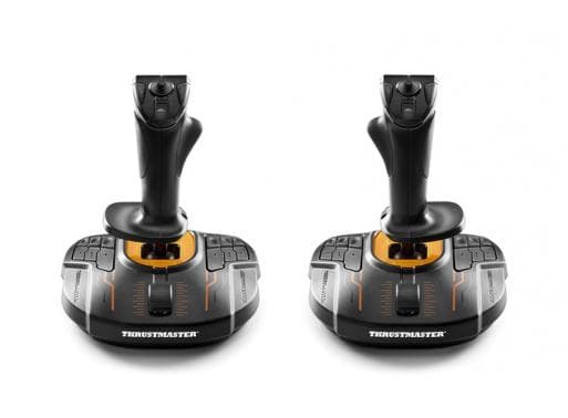 Thrustmaster T.16000M FCS SPACE SIM DUO Joystick PC Svart,Orange