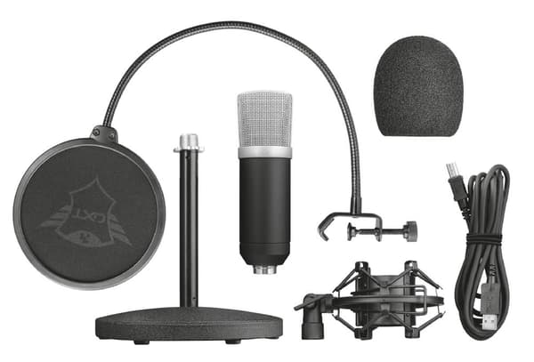 Trust GXT 252 Emita - USB-studiemikrofon med popfilter - Windows/ Playstation 5