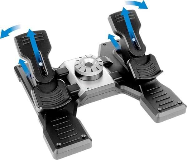 Logitech G Saitek Pro Flight Rudder Pedals Black PC
