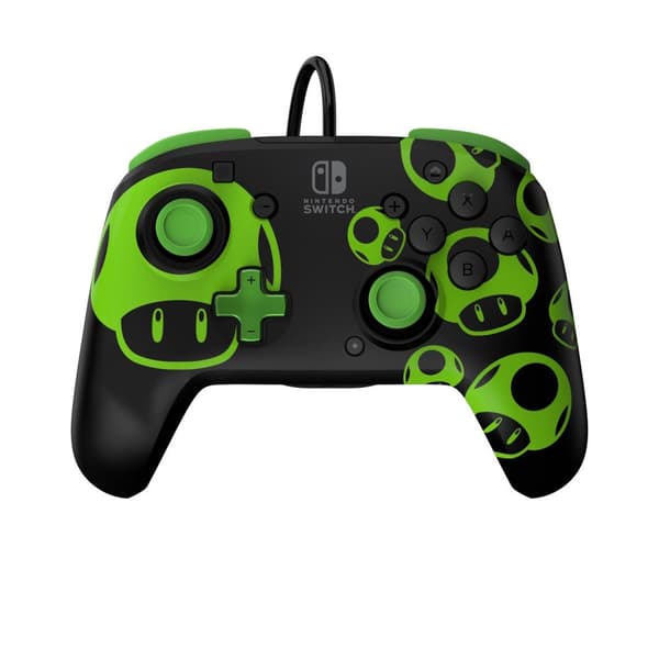 PDP Rematch - Wired Nintendo Switch Controller - 1Up Glow In The Dark