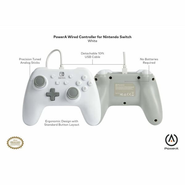 Spelkontroll Powera 1517033-03 Vit Nintendo Switch