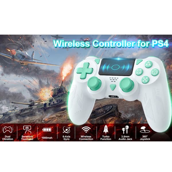 For Playstation 4 PS4 Controller Wireless Bluetooth Dual Vibration Gamepad White