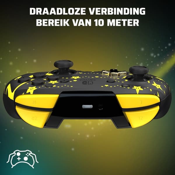 PDP Rematch - Trådløs Nintendo Switch Controller - Glow in the Dark - Super Star