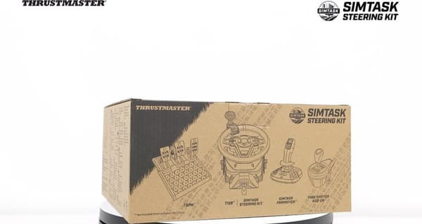 Thrustmaster SimTask styresæt, ratholder og styreknap til kørselssimuleringer med tunge køretøjer,
