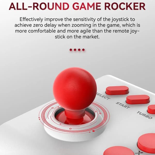 New Arcade Fighting Stick Joystick For Switch Serie S/X 360 Switch Pc Efficient White / Red