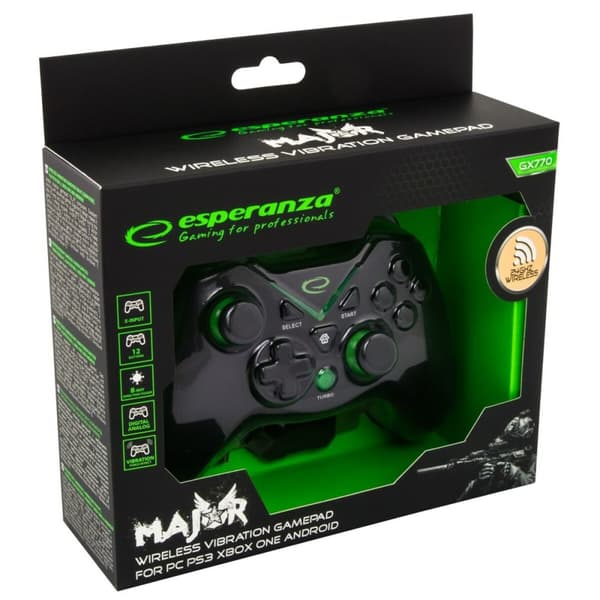 Spillekonsol Esperanza EGG112K Sort Grøn Microsoft Xbox One PC PlayStation 3