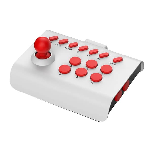 New Arcade Fighting Stick Joystick For Switch Serie S/X 360 Switch Pc Efficient White / Red (Copy)