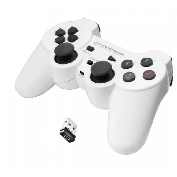 Langaton peliohjain Esperanza Gladiator GX600 USB 2.0 Valkoinen PC PlayStation 3