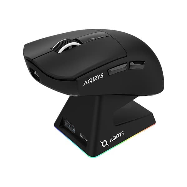 AQIRYS Mouse Dual Mode: Wirelles+Wired ZEPHYR svart