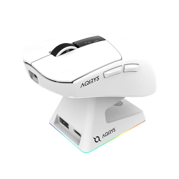 AQIRYS Mouse Dual Mode: Wirelles+Wired ZEPHYR valkoinen