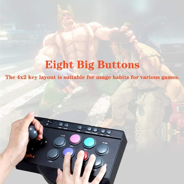 USB Arcade Kamp Spil Controller, Turbo & Makro Funktioner, Ergonomisk Design, Multi-Platform Kompatibilitet