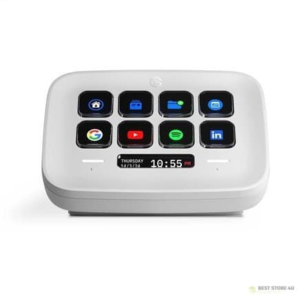 Elgato Stream Deck Neo extern kontrollenhet, vit, 8 konfigurerbara tangenter