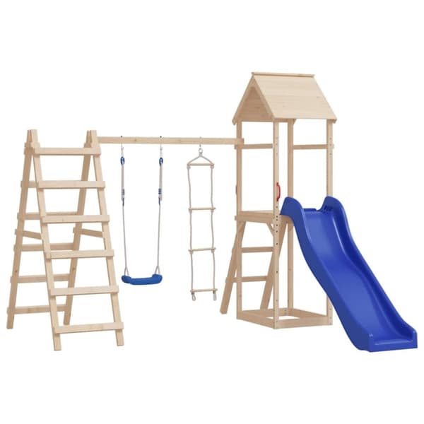vidaXL Gungsits med rep blå 37x15 cm PE