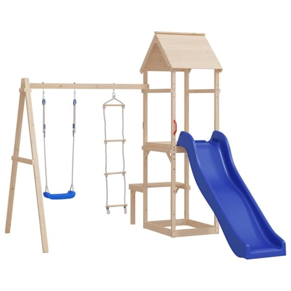vidaXL Gungsits med rep blå 37x15 cm PE