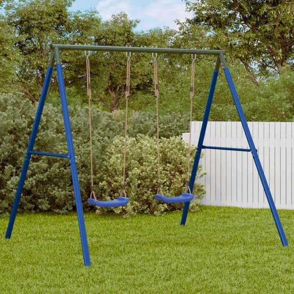 vidaXL gyngestativ med 4 kroge stål blå