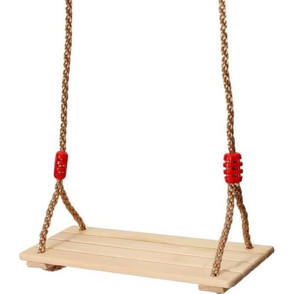 Gunga - Ej specificerad - Träsits - 40x16x1,2cm - Belastning 120kg - Justerbart rep 110-230cm