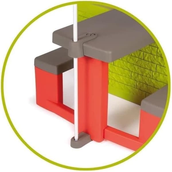 Smoby parasoll för picknickbord - 80x90 cm - Röd