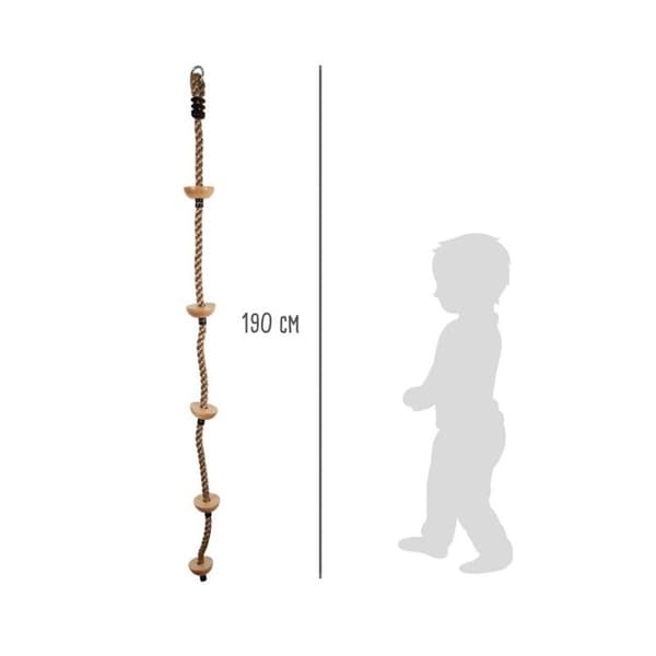 Klatse rep - Small foot company - LEGLER - 5 steg i trä - Max vikt 100 kg - Utomhus