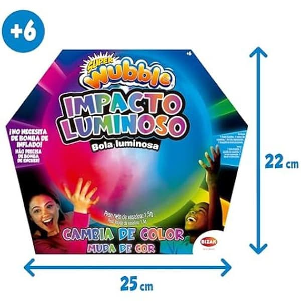 Leksak - BIZAK - Super Wubble Luminös Impakt - Mångfärgad - 75 cm - LED
