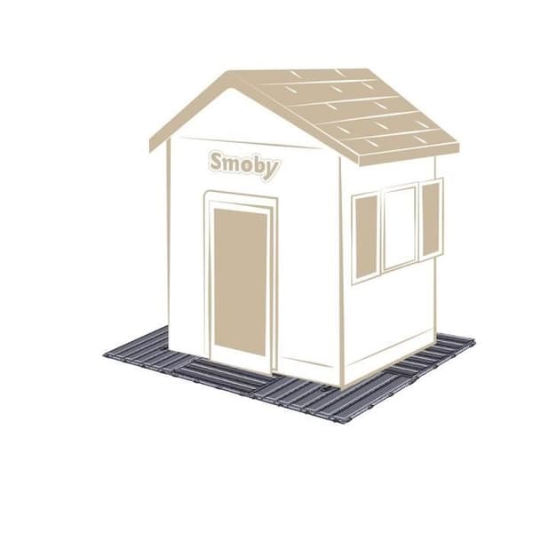 Smoby - Set med 6 plattor - Husgolv - 45x45cm - Träeffekt - Anti-UV - 100 % återvunnen och återvinningsbar plast