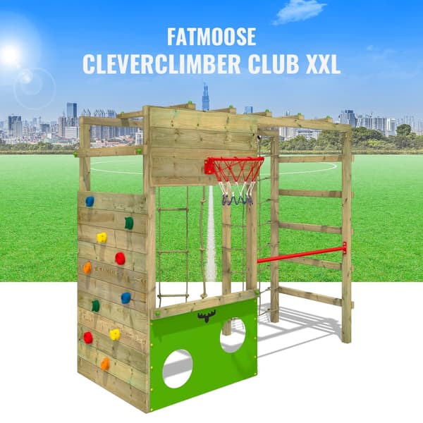 FATMOOSE Legetårn CleverClimber , Klatretårn med klatrevæg