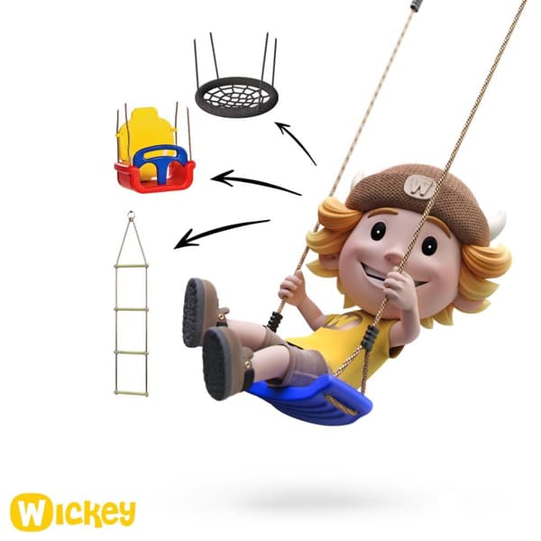 WICKEY Lekställning Smart Action, Klätterställningar med klättervägg