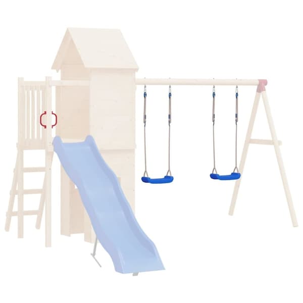 vidaXL gynger med reb 2 stk. 37x15 cm polyethylen blå