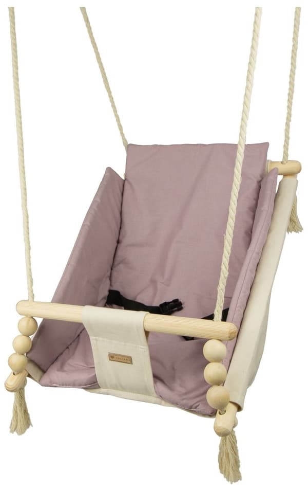 Vauvan sänkykeinu - max 20 kg - kerma, vaaleanpunainen