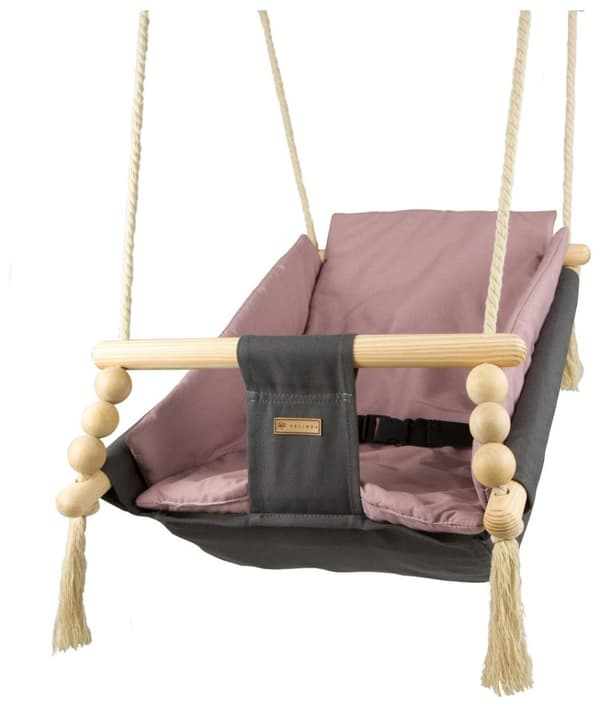 Baby bassinet gynge - maks. 20 kg - grå, lys pink