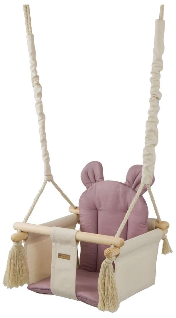 Babygunga - babygunga - med öron - max 20 kg - kräm, ljusrosa
