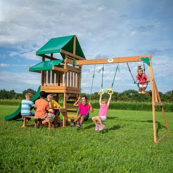 BYD - Lekställning - Belmont Play Tower with Swings and Slide