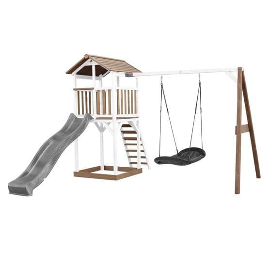 AXI - Beach Tower Med Roxy Swing Brun/Hvid- Grå Rutsjebane
