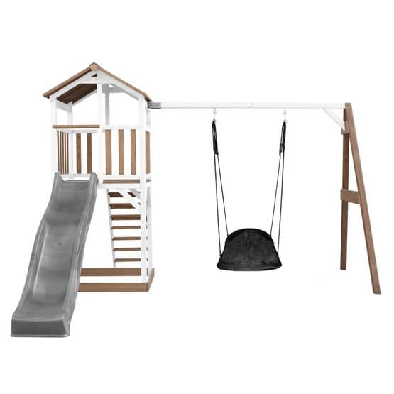 AXI - Beach Tower Med Roxy Swing Brun/Hvid- Grå Rutsjebane